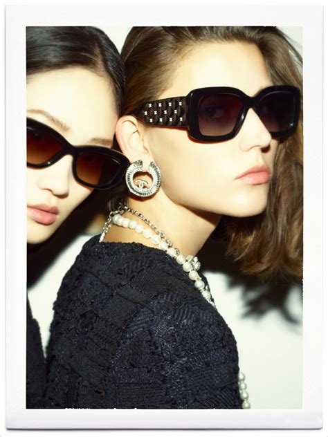 chanel sunglasses with on top.